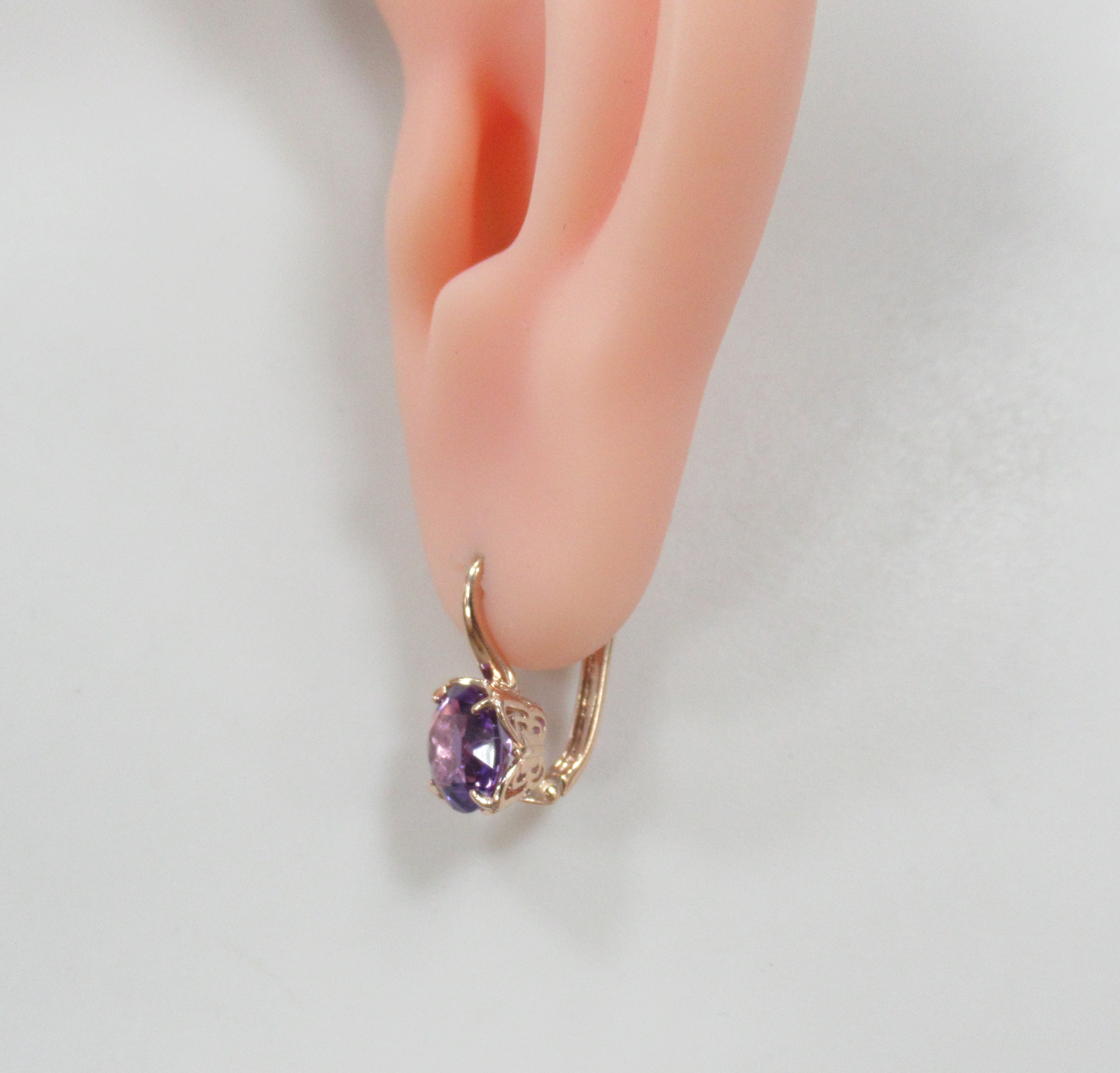 Серебряные серьги с аметистами